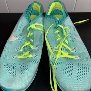 Nike Women's Aqua and Lime Athletic Shoes